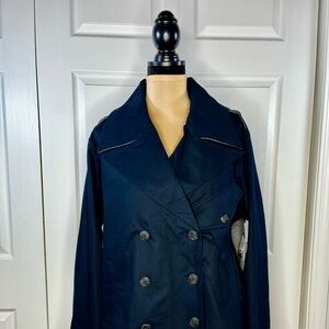 DO by Dee Ocleppo Mixed Media Short Trench Coat/ Jacket. NWT